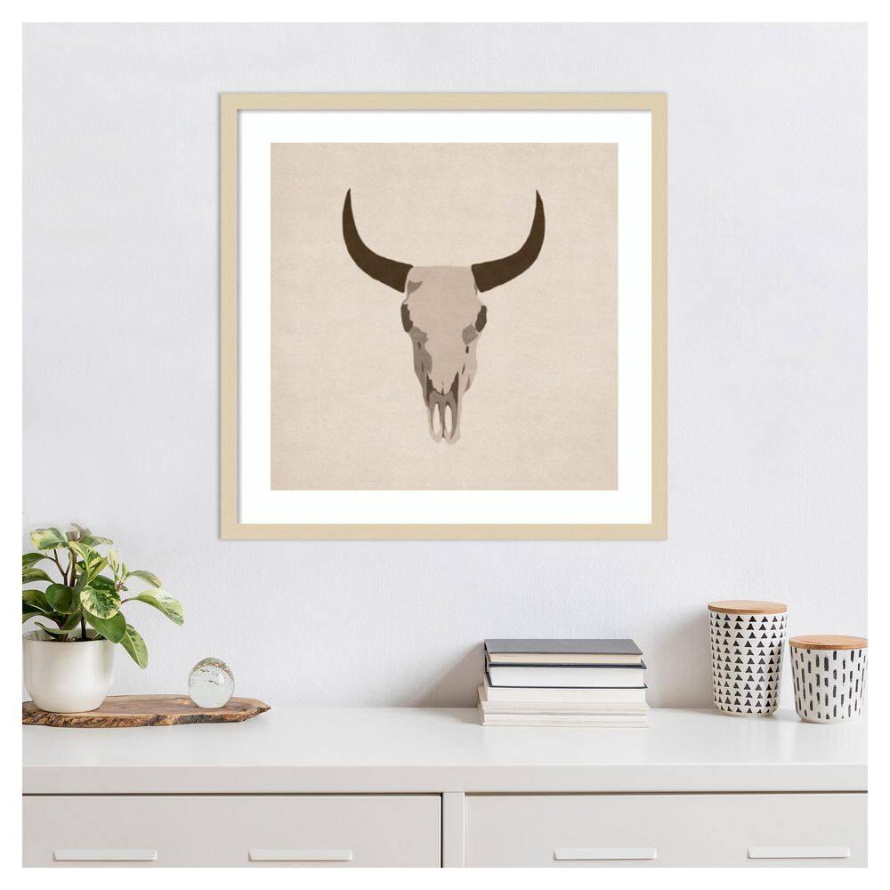 Amanti Art Skull by Emel Tunaboylu Wood Framed Wall Art Print 25 in. x 25 in.