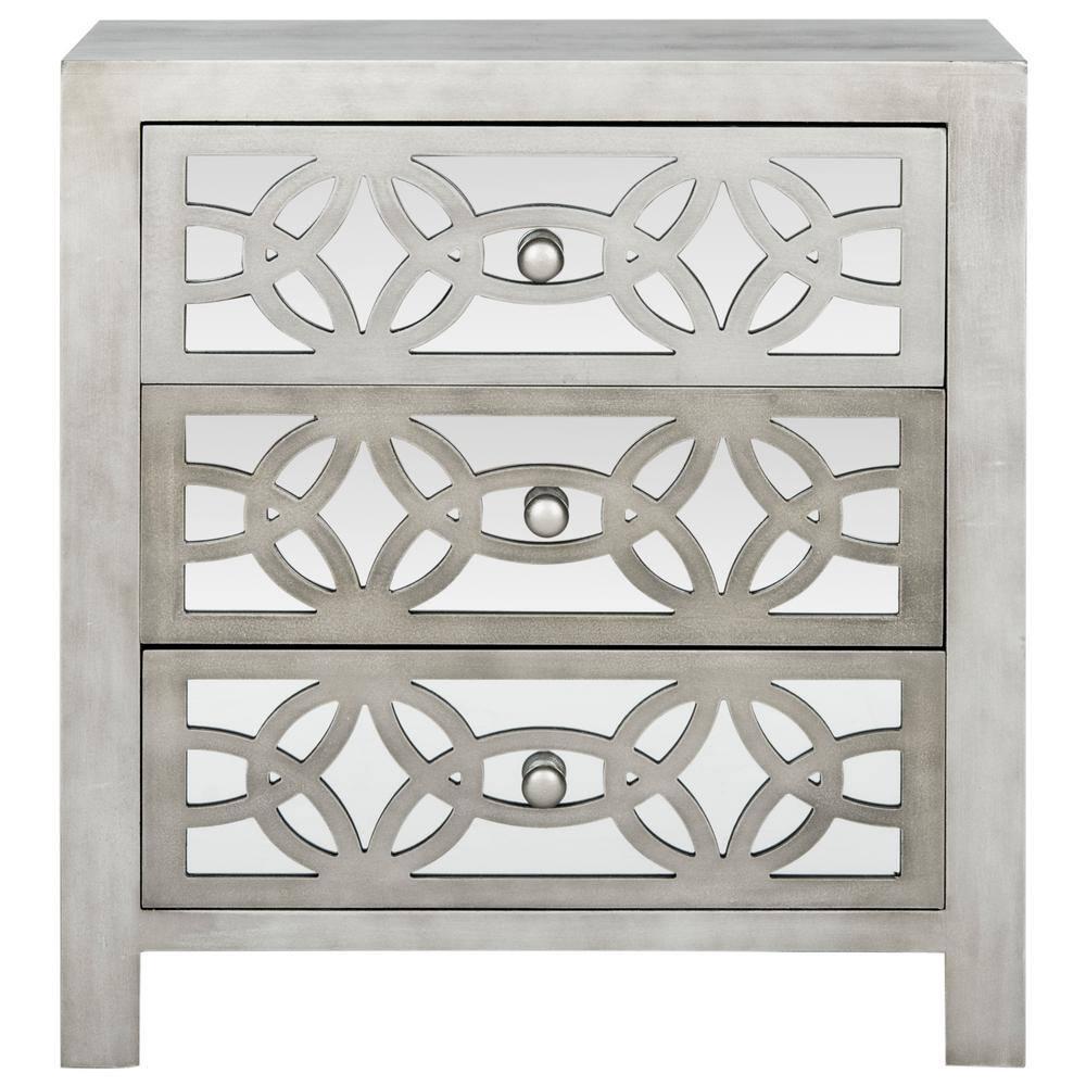 Tasha 3 Drawer Chest - AMH1505 - Grey - Safavieh Couture