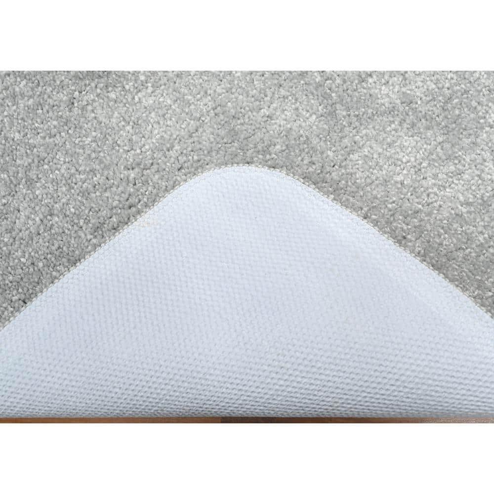 Garland Rug Gramercy Washable Bath Rug Set, 2 Piece (20"x34" & 17"x24") Silver