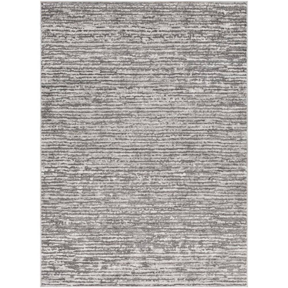 Livabliss Monte Carlo Modern Minimalist Area Rug,5'3" x 7'3",Charcoal/Grey