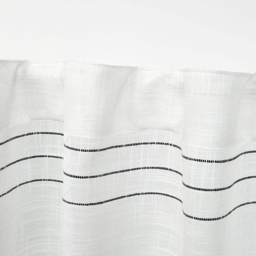 96"x54" Demi Light Filtering Curtain Panel with Tassels Black - Exclusive Home