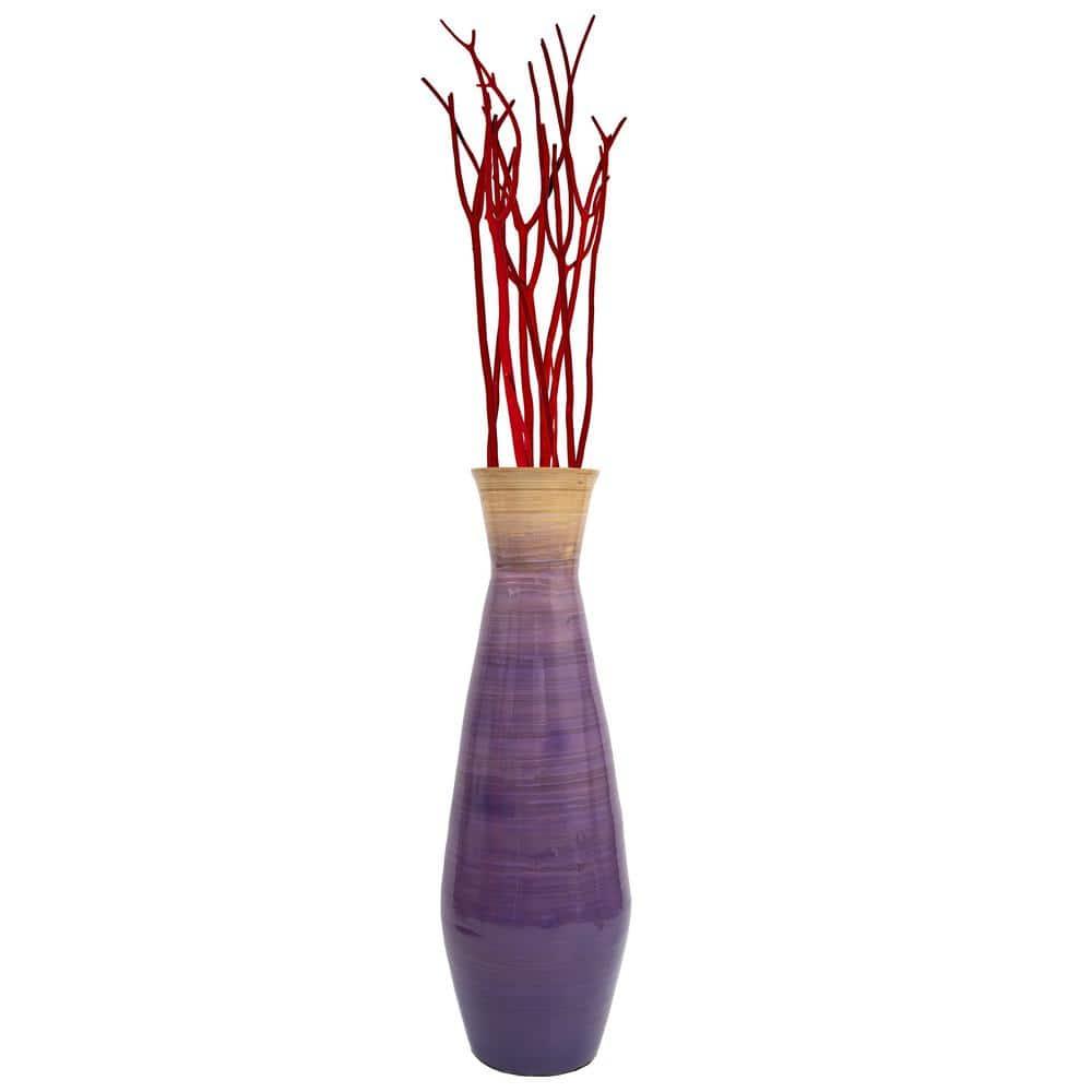 Uniquewise Handmade Wood Floor Vase