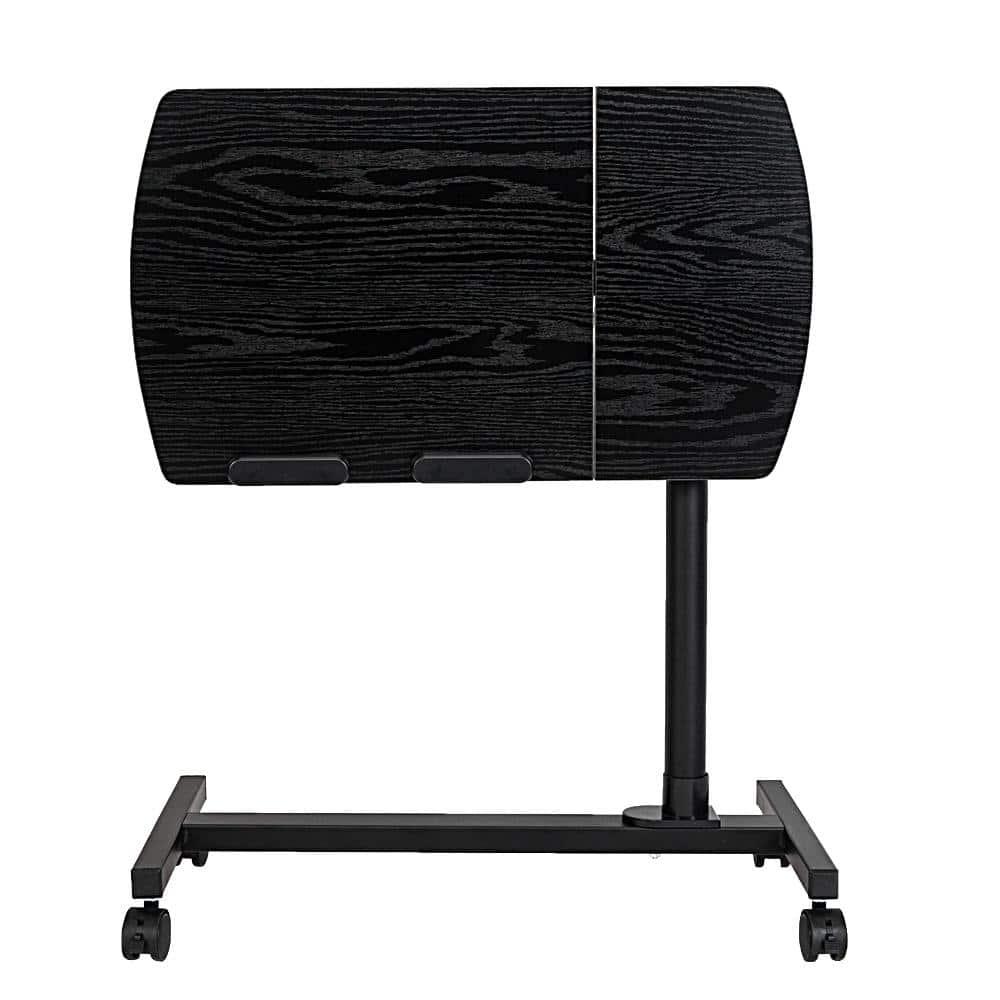FCH GoDecor Adjustable Laptop Stand Rolling Laptop Table Cart Tilting Overbed Sofa Side Table with Wheels