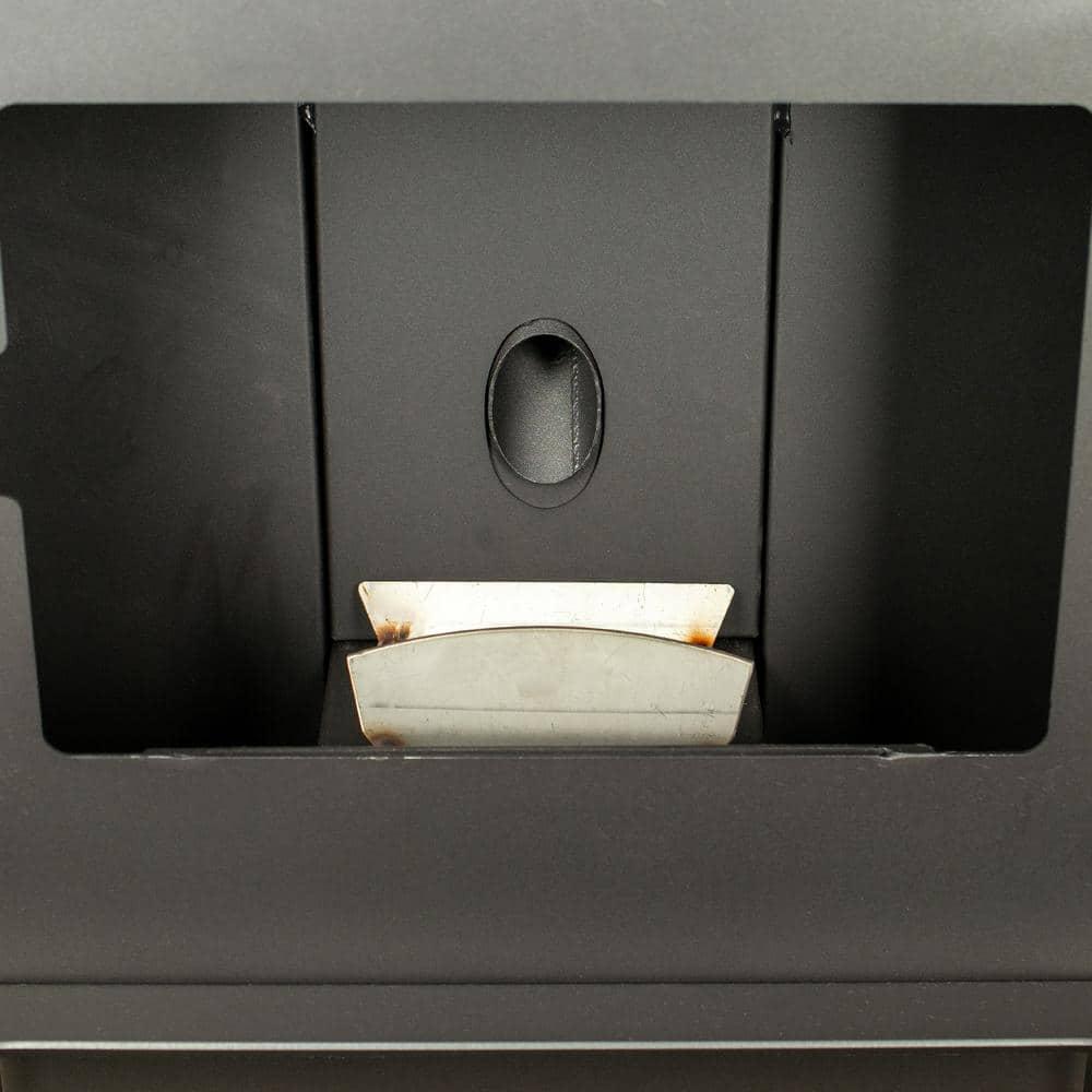 Ashley Black Steel Medium Pedestal Wood Pellet Stove