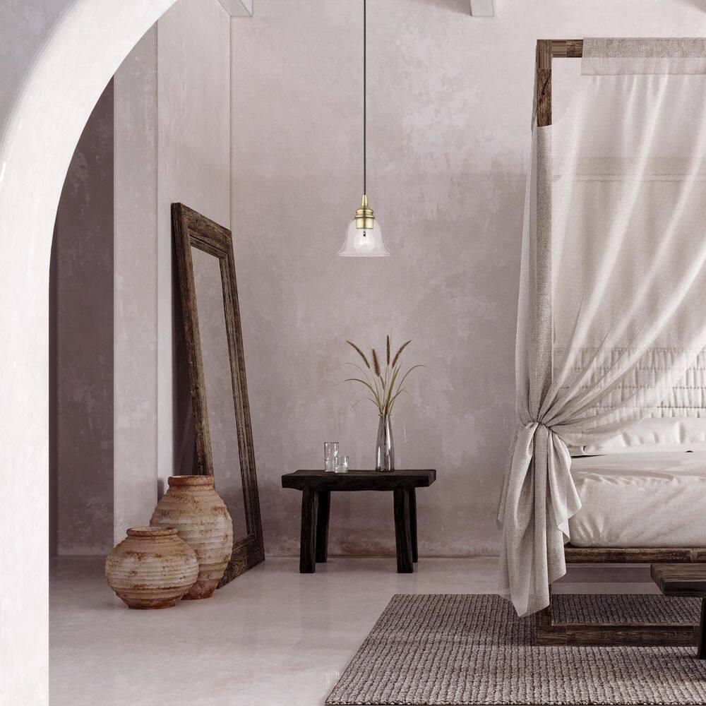 Livex Lighting Moreland 1 - Light Pendant in Antique Brass