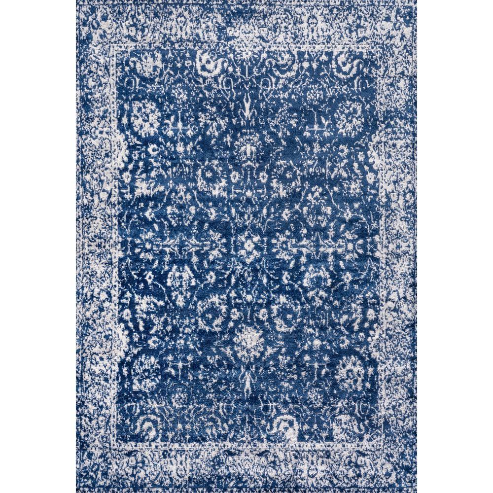 3'x5' Soleiman Modern Persian Area Rug, Navy - JONATHAN Y