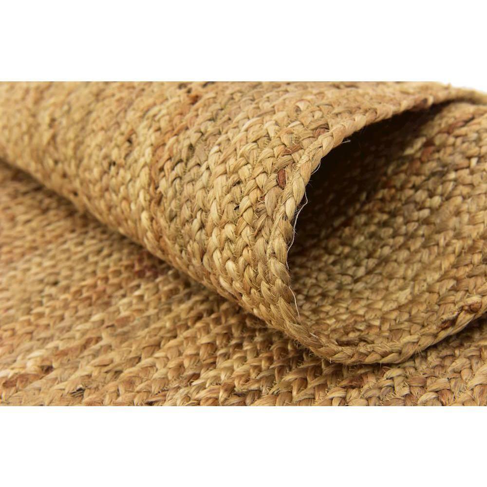 Unique Loom Braided Jute Collection Area Rug - Dhaka (8' x 10' Rectangle, Natural)