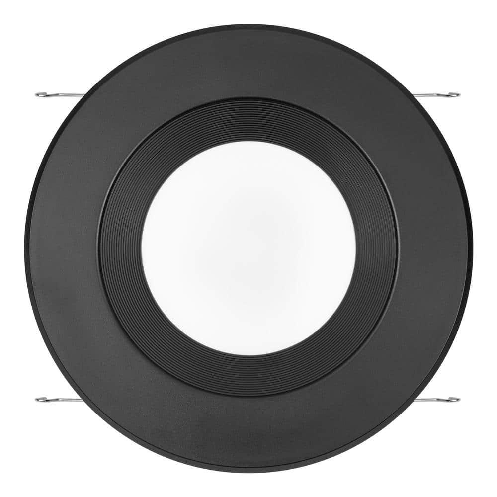 Maxxima 5" & 6" 5 CCT Retrofit LED Downlight - 1100 Lumens, E-26 Quick Connect, Dimmable, Black Trim.