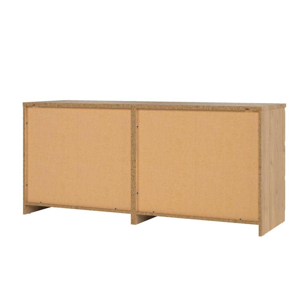 Tvilum Scottsdale 6 Drawer Double Dresser, Jackson Hickory