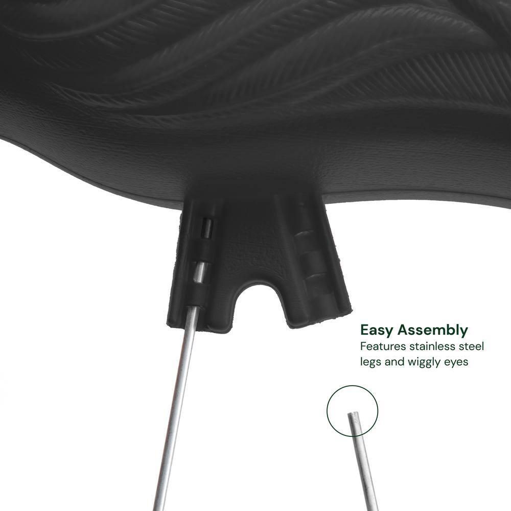 Bloem Spooky Indoor/Outdoor Black and Orange Halloween Flamingo Yard Decorations with Metal Stakes