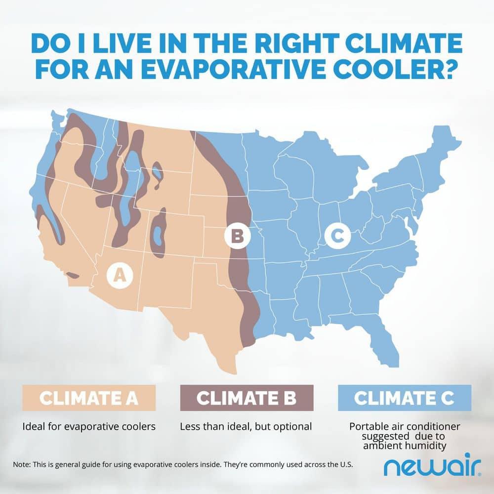Newair Newair Evaporative Air Cooler and Portable Cooling Fan, 1600 CFM, Remote Control and Timer