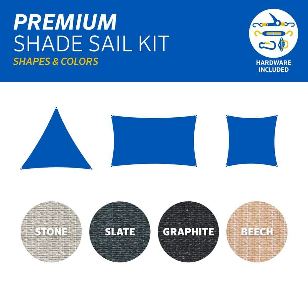 Coolaroo Premium Rectangle Kit 95%; 16'5"x9'11"; Slate