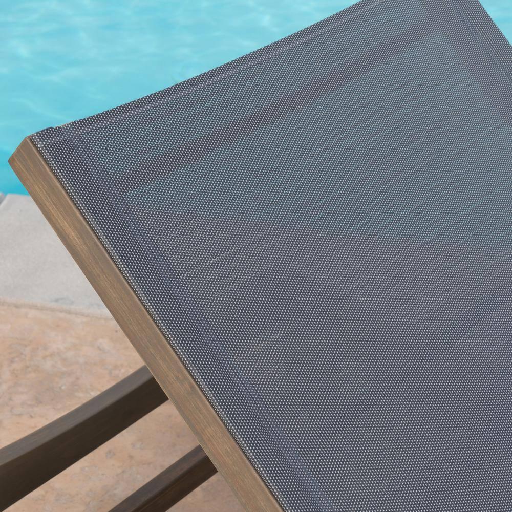 Gracie Oaks Outdoor Patio Chaise Lounge with Cushion