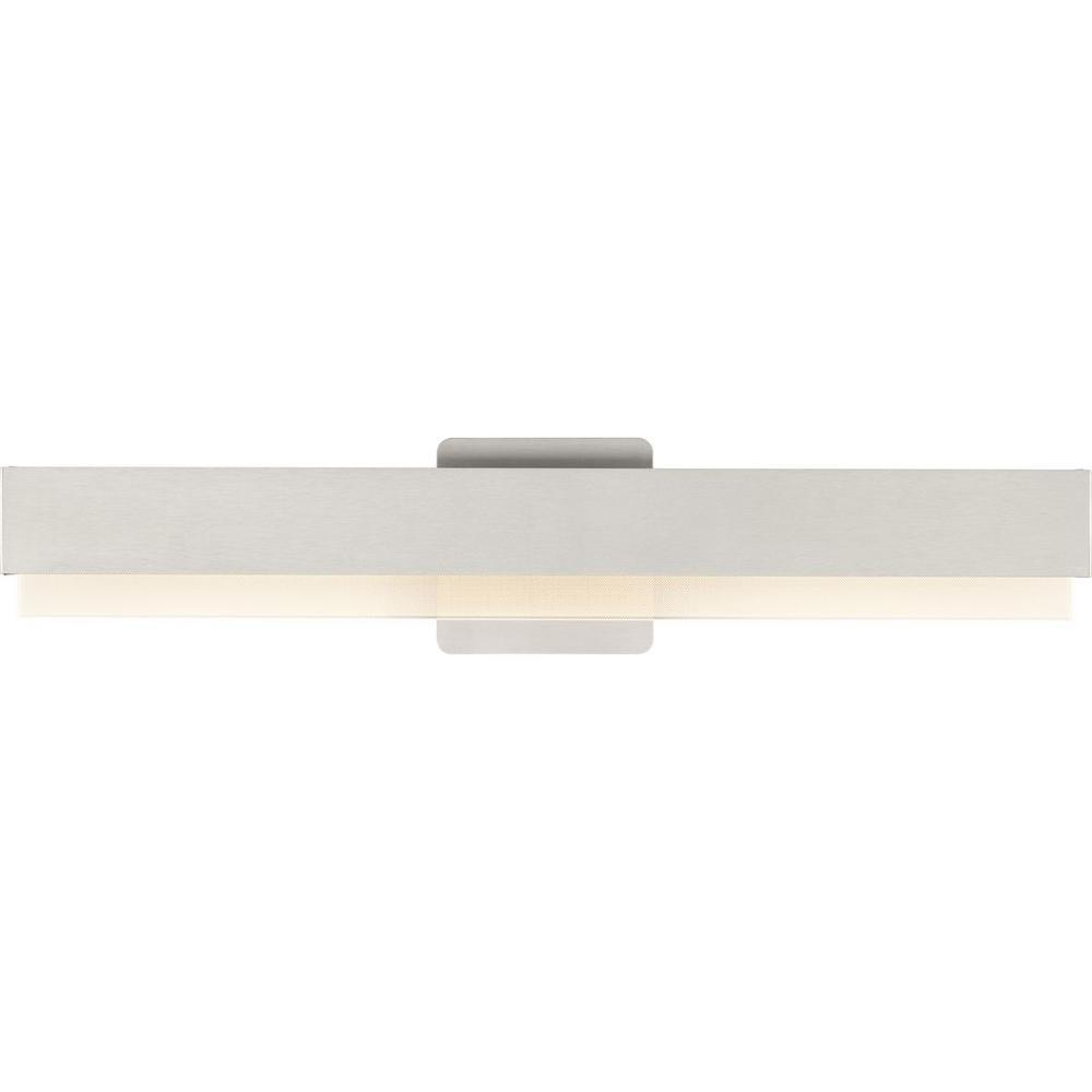 Progress Lighting Semblance 1-Light LED Linear Vanity Light, Brushed Nickel, Acrylic Shade
