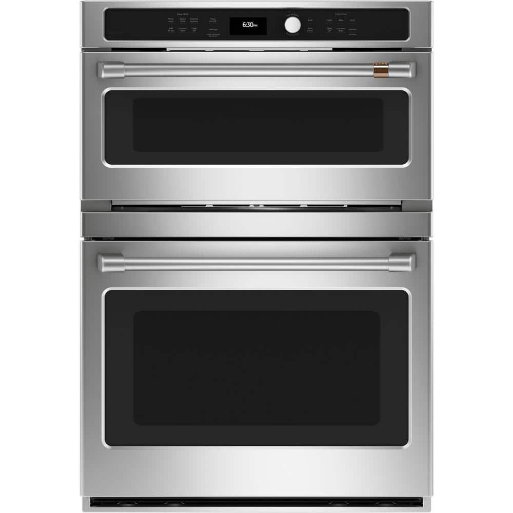 Café 30" Self-Cleaning Convection Electric Double Wall Oven with Built-in Microwave CTC912P2NS1