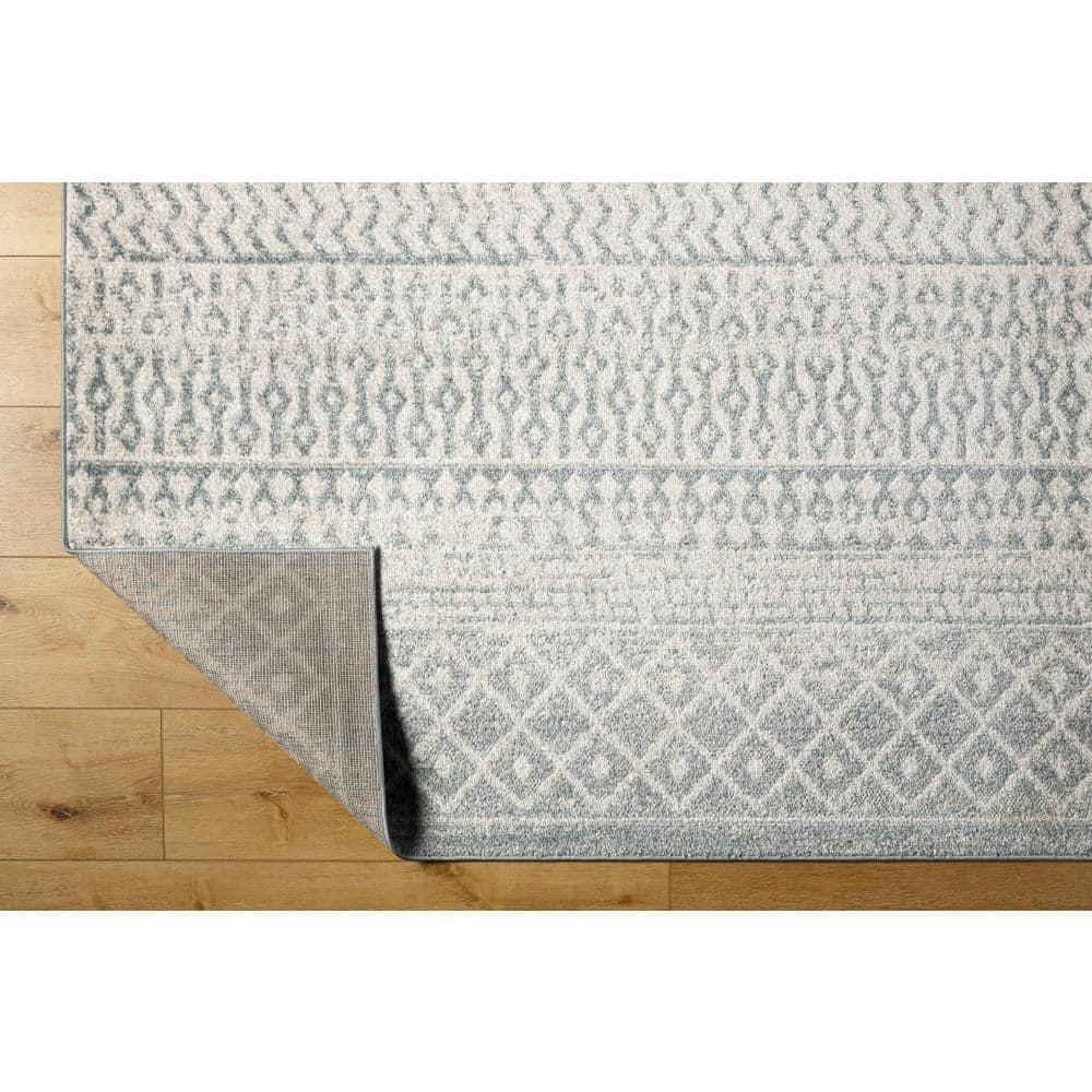 Livabliss Chester Boho Moroccan Area Rug, 2' x 2'11", Light Blue, (2' x 3')