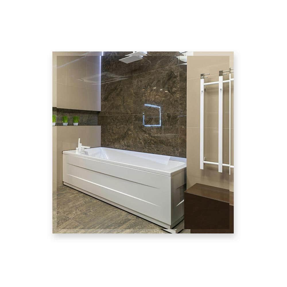 Fab Glass and Mirror Frameless Square Beveled Wall Mirror