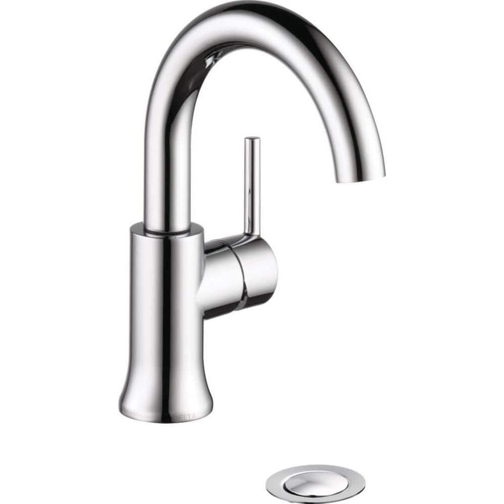 Trinsic Single Hole Bathroom Faucet with Drain Assembly, Single Handle Bathroom Sink Faucet