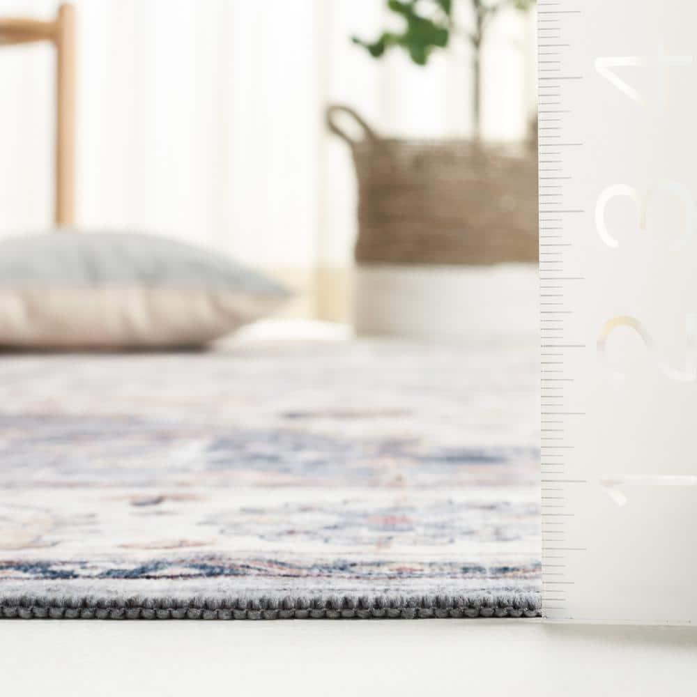 Arizona ARZ517 Power Loomed Machine Washable Area Rug - Light Blue/Ivory - 4'x6' - Safavieh.