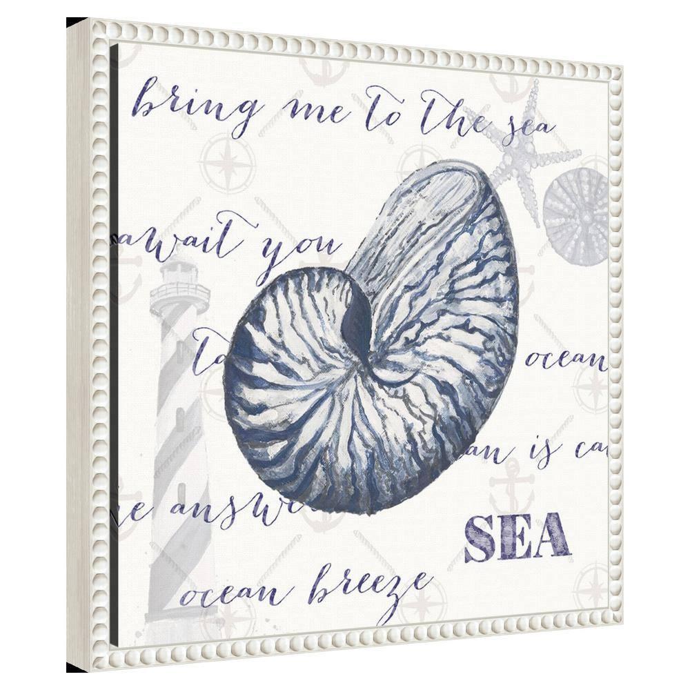 Amanti Art Indigo Ocean Treasures II by Gina Ritter Canvas Wall Art Print Framed 16 x 16-in.