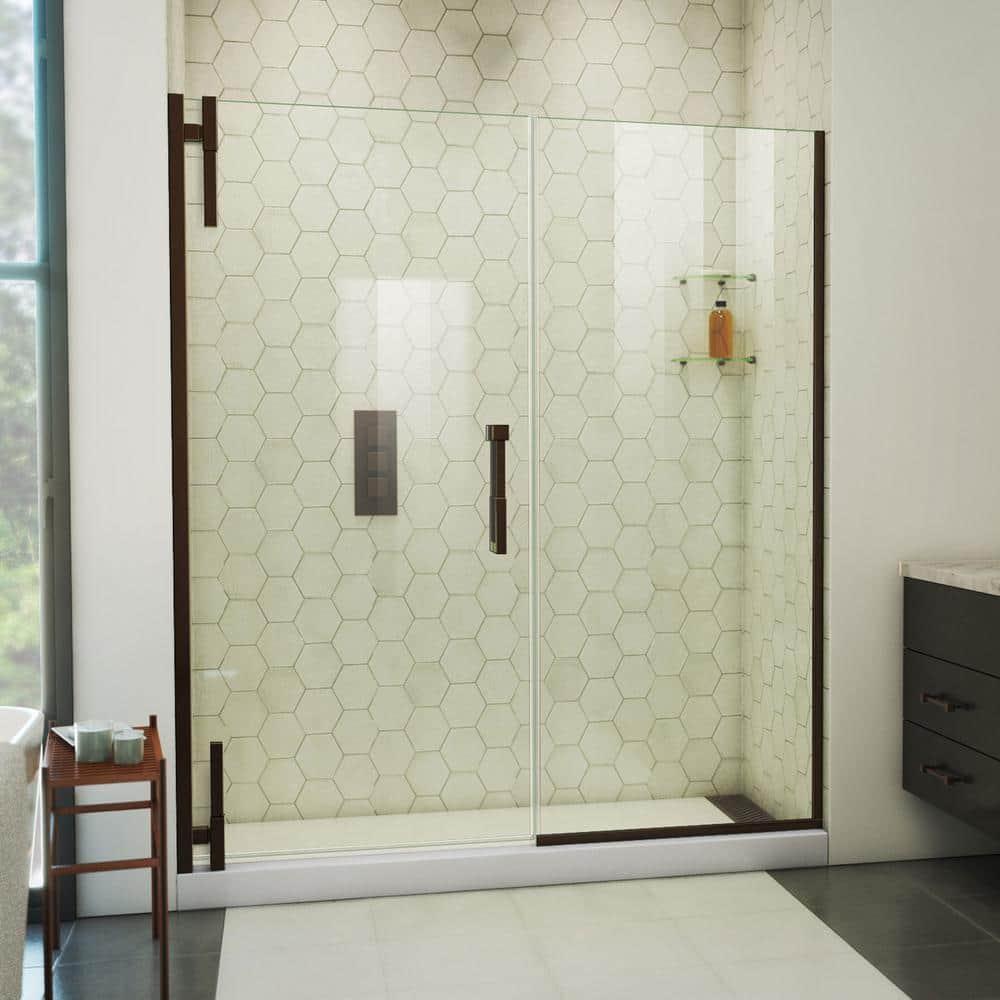 DreamLine Ascend 64-65 in. W x 72 in. H Frameless Pivot Shower Door