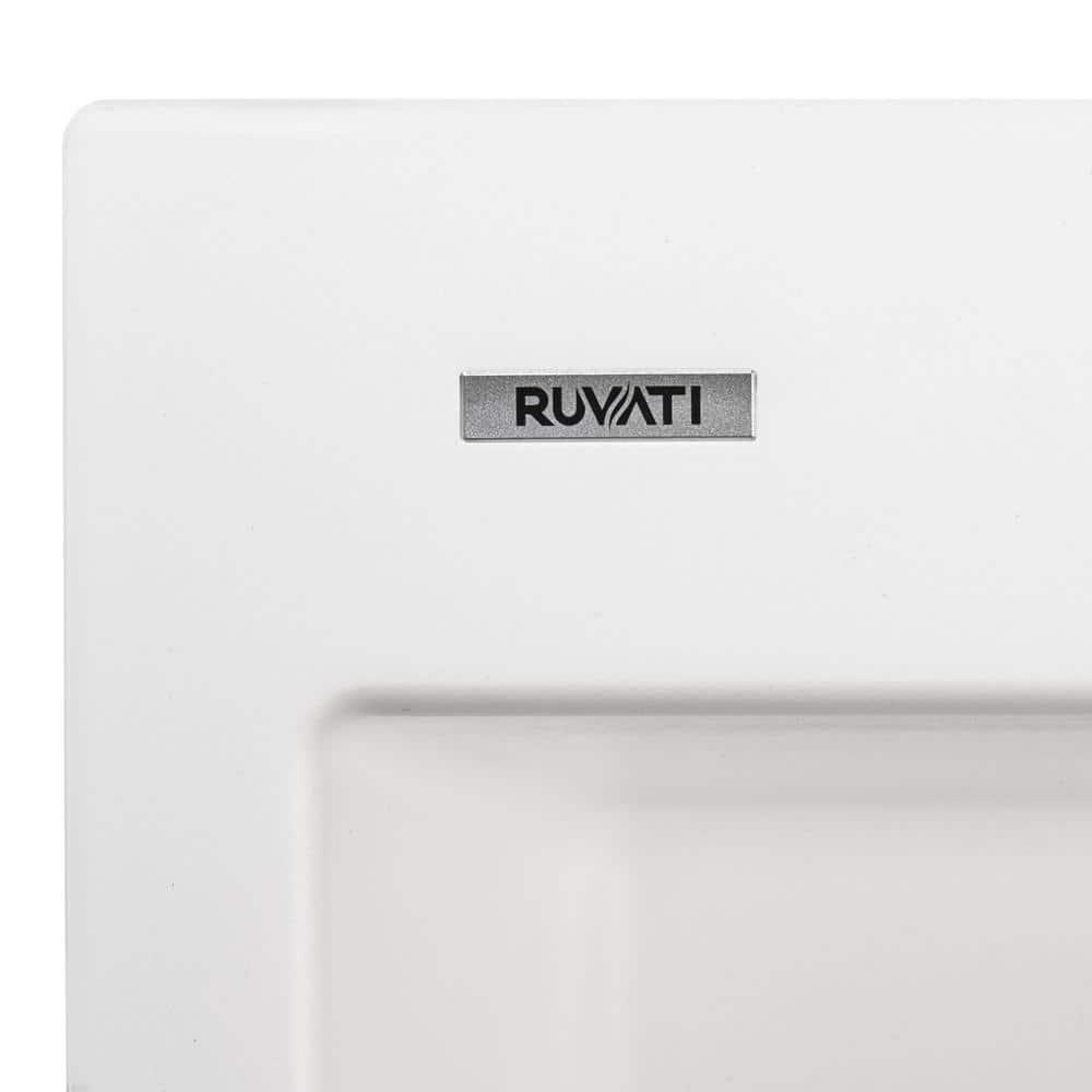 Ruvati Ruvati epiGranite Drop-in Topmount Granite Composite Kitchen Sink RVG1022WH