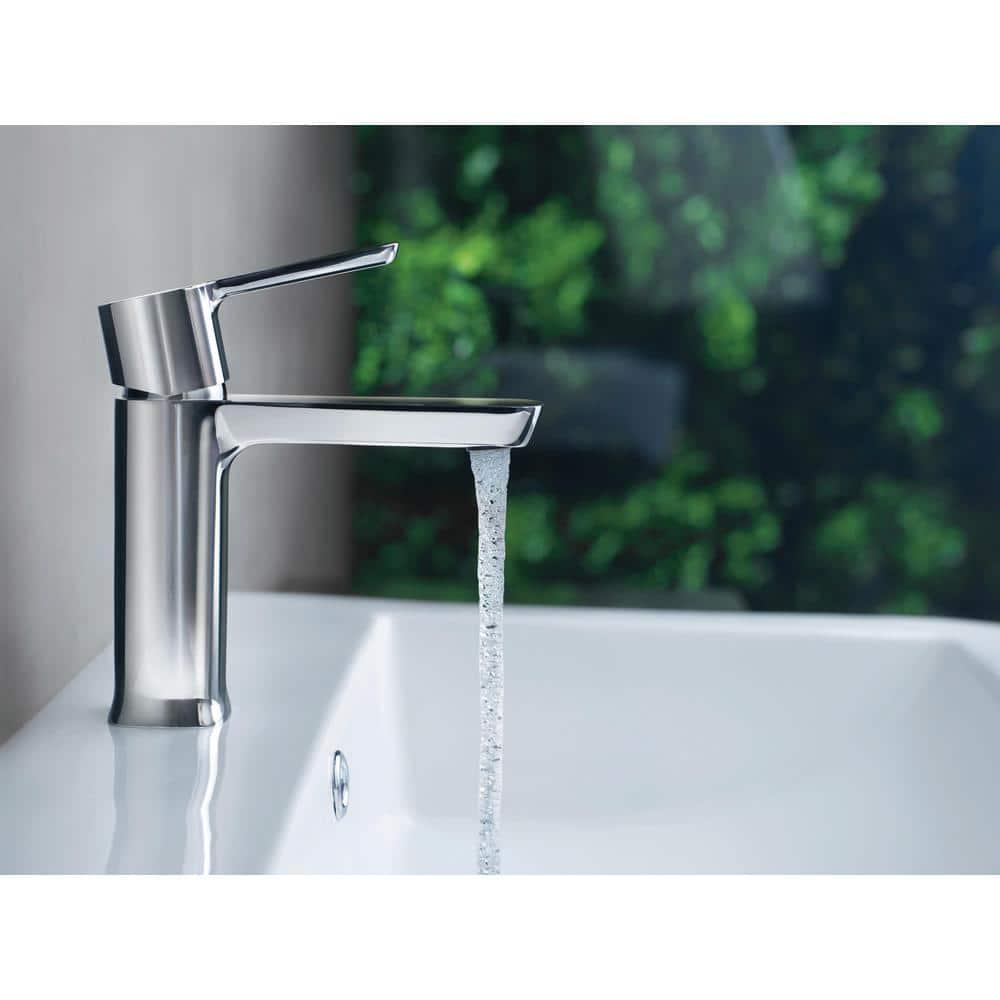 Modern Single Hole Bathroom Faucet with Drain Assembly, Single Handle Bathroom Sink Faucet