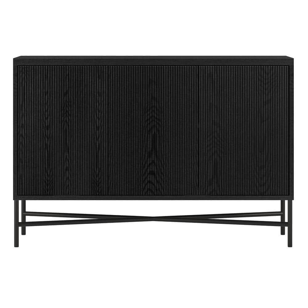 Evelyn&Zoe 48" Modern Contemporary Buffet Table Black
