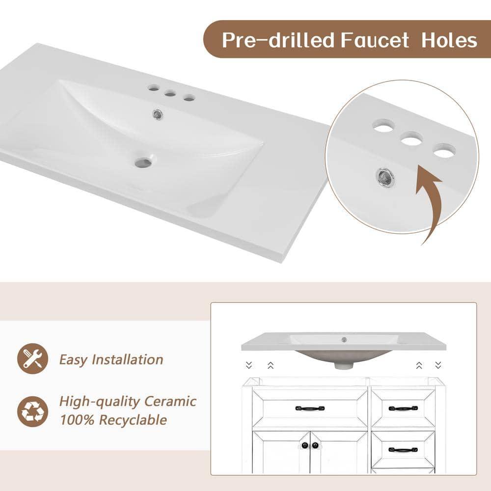 R&M Furniture Versatile Bathroom Vanity with Stylish Sink and Ample Storage