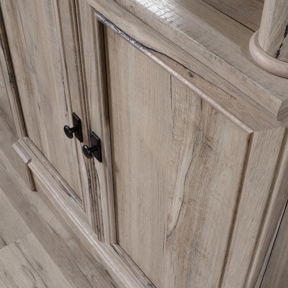 72" Palladia Library with Doors Split Oak - Sauder: Adjustable Storage, Enclosed Back Panel