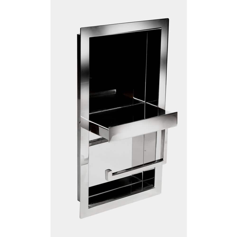 PVD Stainless Steel Recessed Toilet Paper Holder / Bathroom Niche