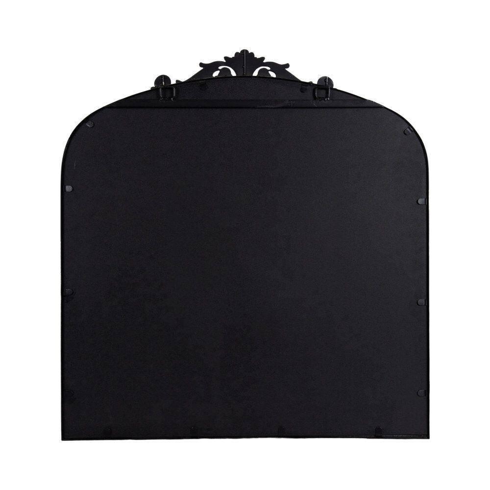 Kate & Laurel All Things Decor 28"x30" Arendahl Traditional Arch Mirror Black: Baroque-Inspired, No Assembly Required