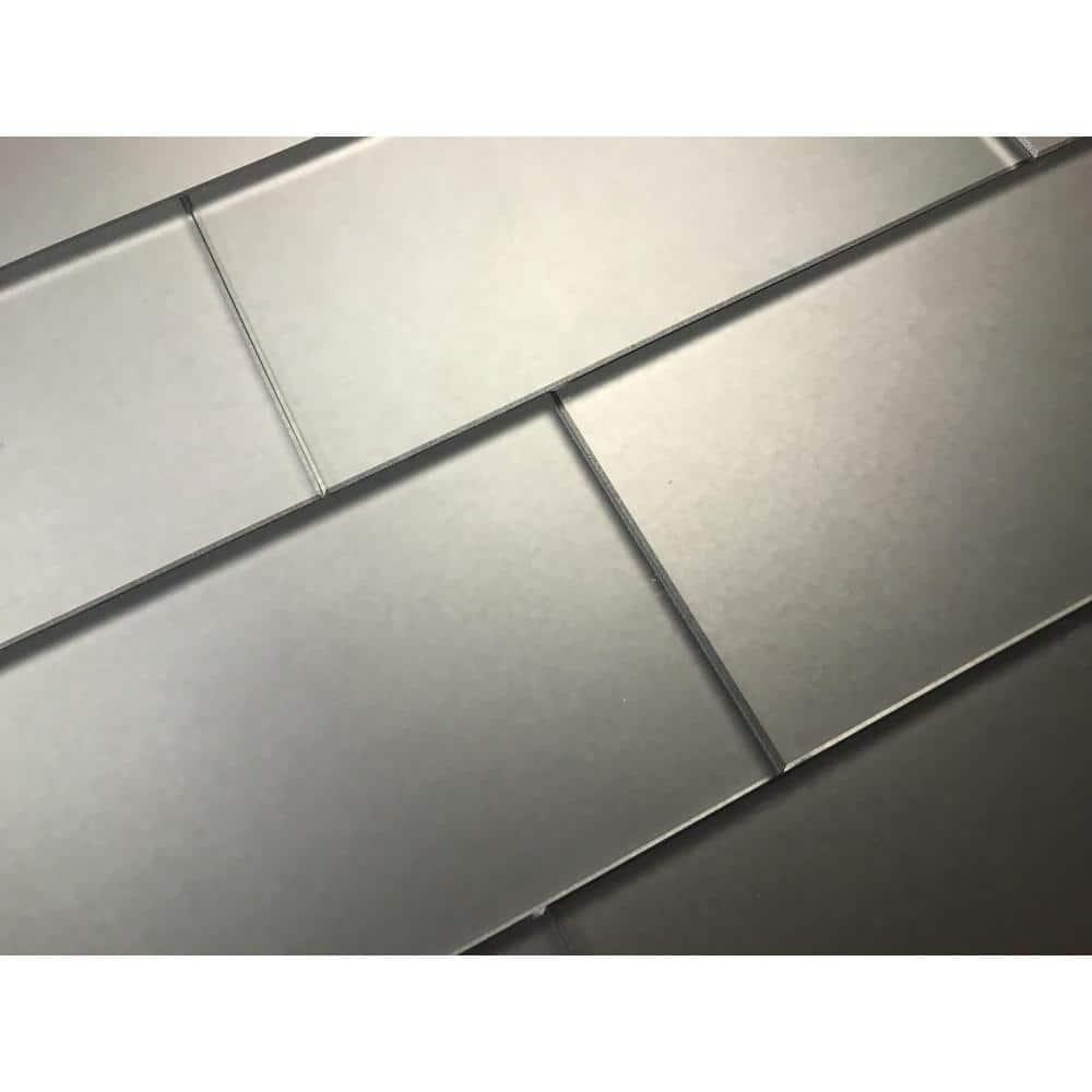 Forever Matte 3 in. x 6 in. Diamond Grade Glass Straight Edge Subway Decorative Kitchen & Bathroom Wall Tile