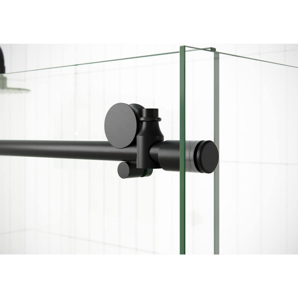 Nova 48 in. x 38 in. x 78 in. 90-degree Fully Frameless Sliding Glass Shower Enclosure
