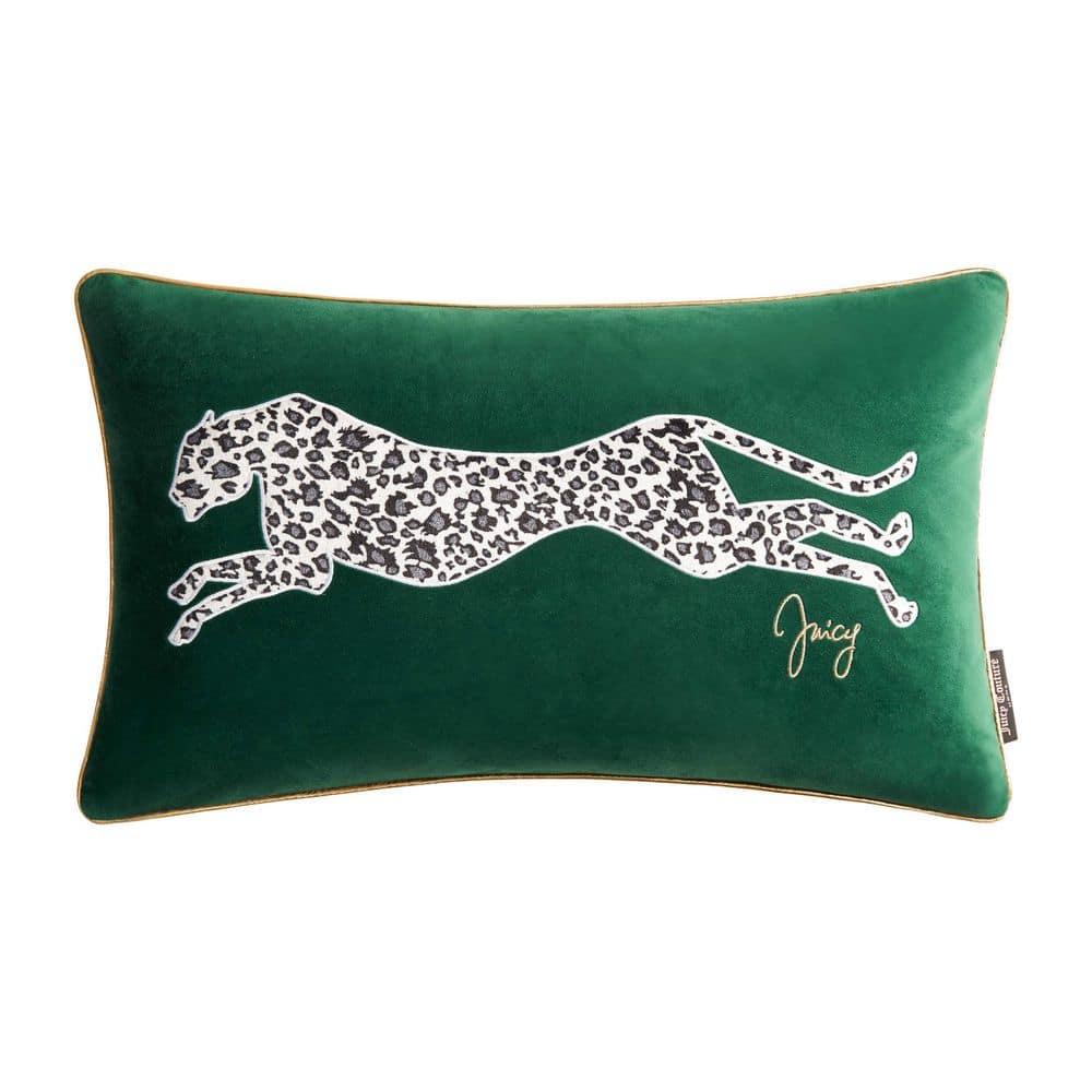 Juicy Couture Juicy Couture Velvet Cheetah Plush Decorative Throw Pillows - 14" x 24"