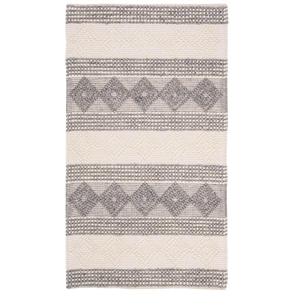 Natura NAT105 Hand Woven Accent Accent Rug - Grey/Ivory - 2' X 3' - Safavieh.