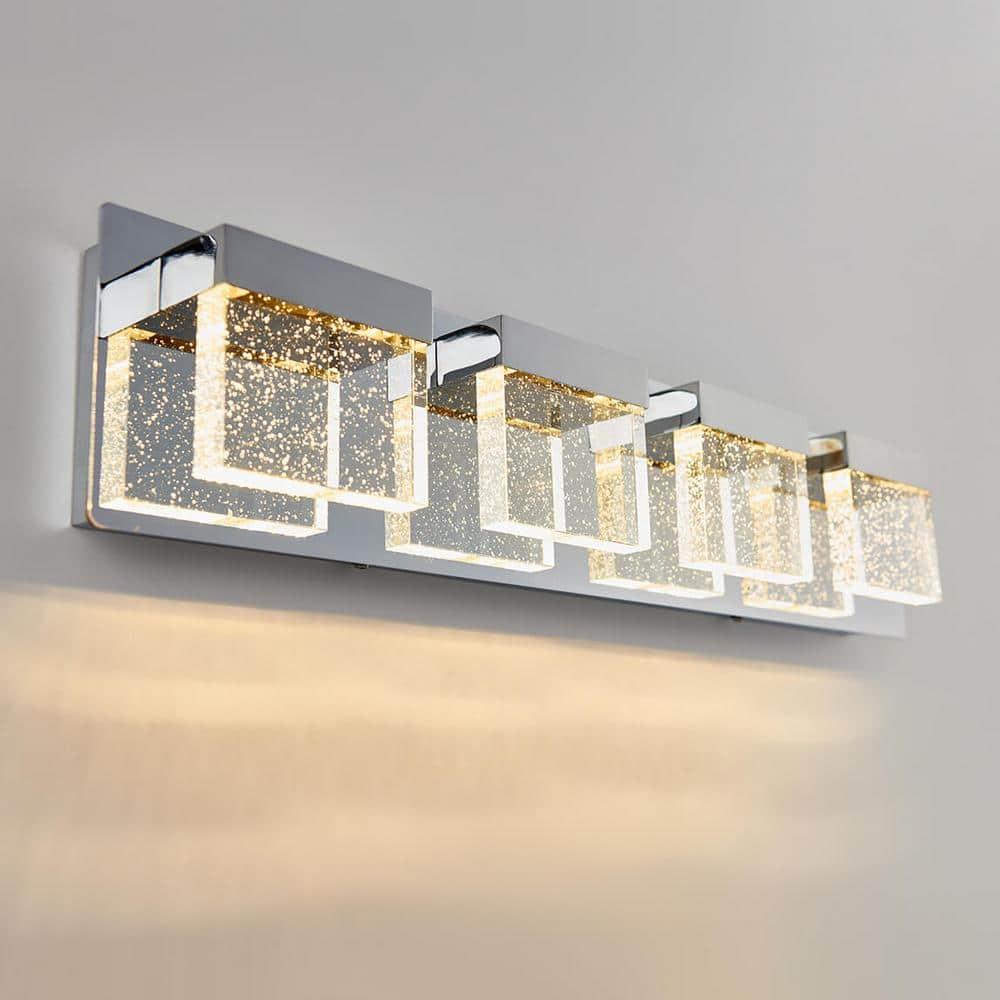 Artika Bubble Cube 4-light Integrated LED Vanity Light Chrome