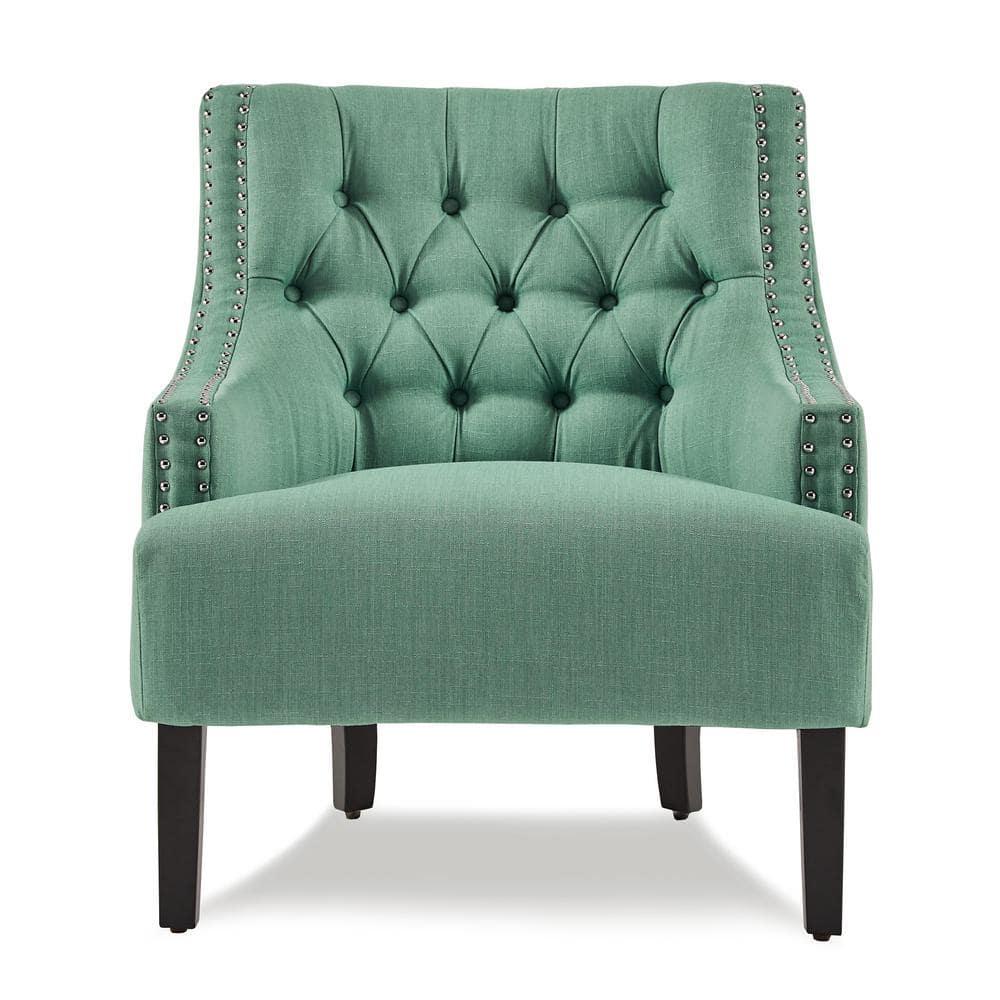 Lexicon Charisma Upholstered Accent Chair in Teal