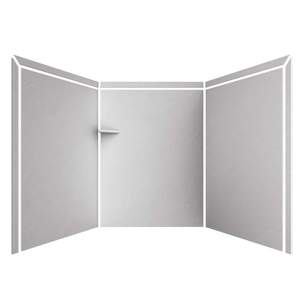 FlexStone Adaptable 60"W x 60"D x 80"H Alcove Shower Surround