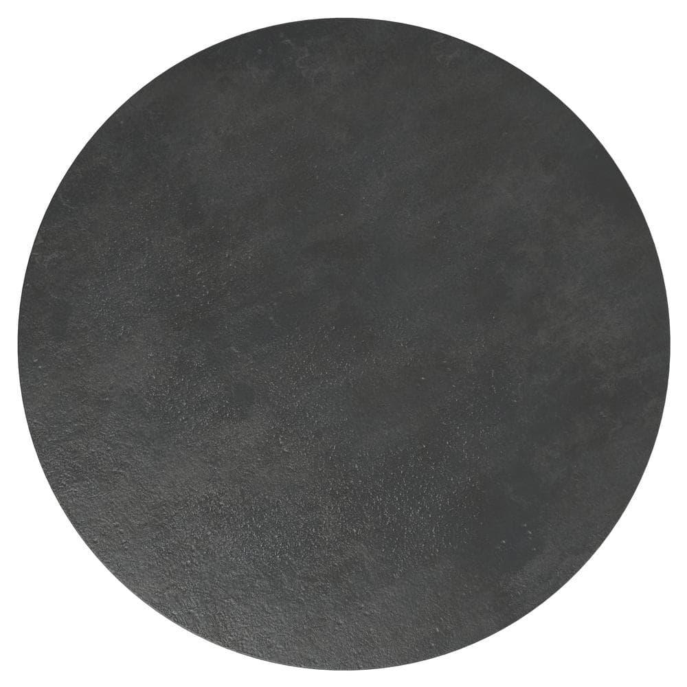 Simpli Home Alexa 30"W Cast Aluminum Mid-Century Modern Round Coffee Table with Pedestal Base, Fully Assembled