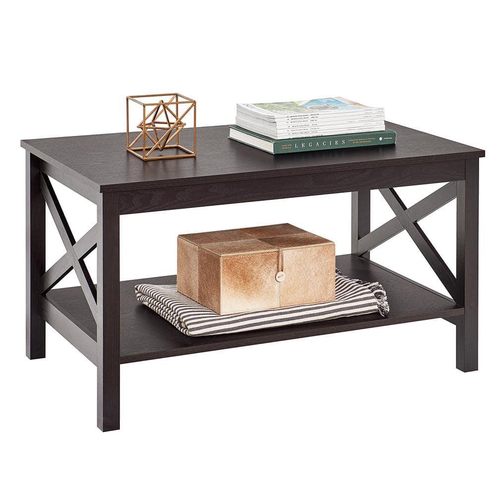 ClosetMaid X-Frame Furniture Two-Tier Coffee Table with Shelf