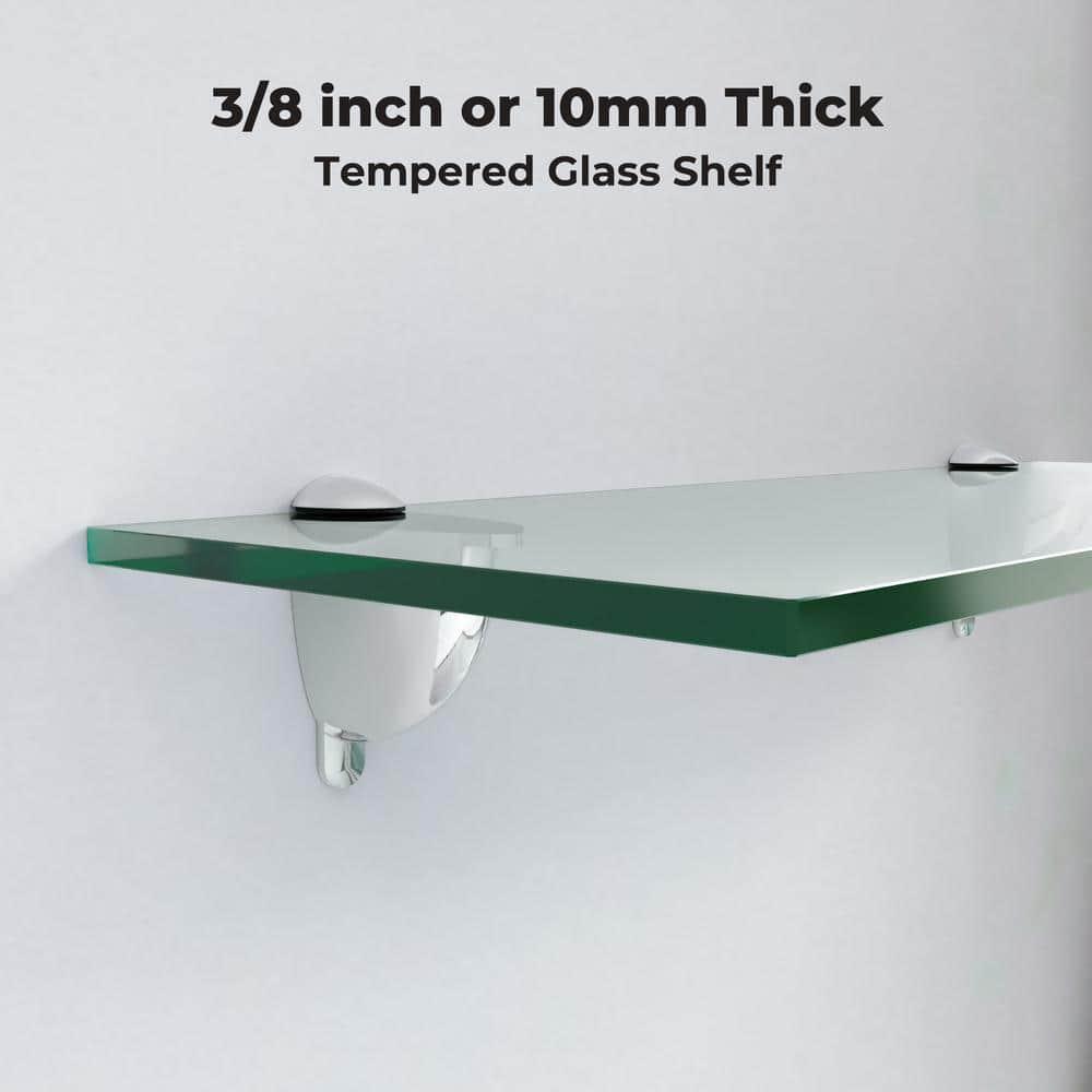 Latitude Run® Glass Accent Shelf with Adjustable Shelves