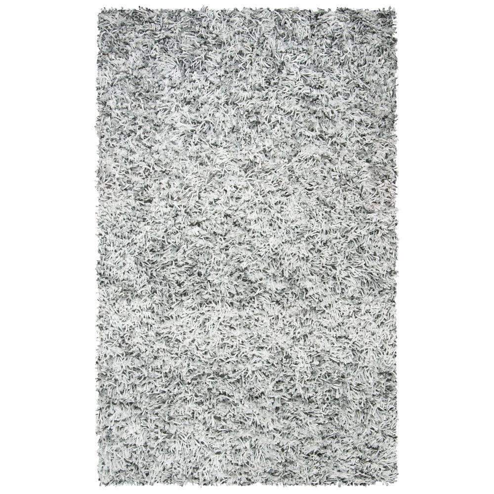 Rio Shag SG960 Hand Loomed Indoor Area Rug - Grey/Ivory - 5'x8' - Safavieh