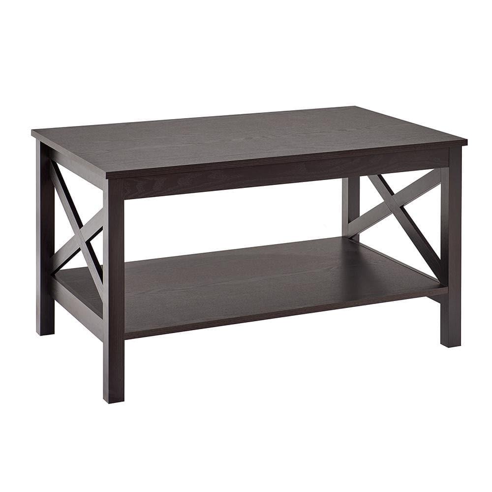 ClosetMaid X-Frame Furniture Two-Tier Coffee Table with Shelf