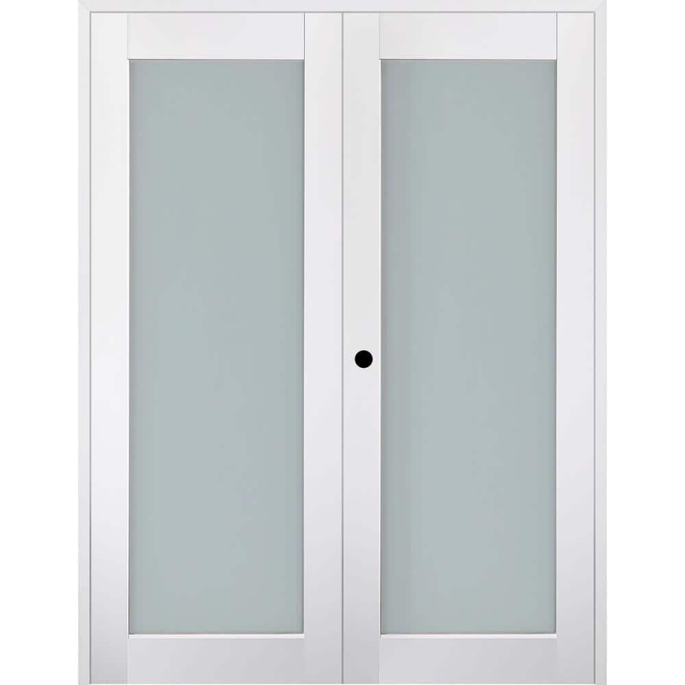 Smart Pro 207 Solid Manufactured Wood and Glass Paneled French Door