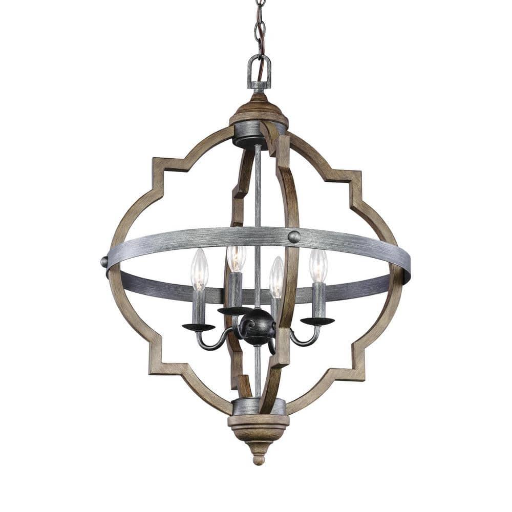 Stardust Chrome Quatrefoil 4-Light Incandescent Pendant
