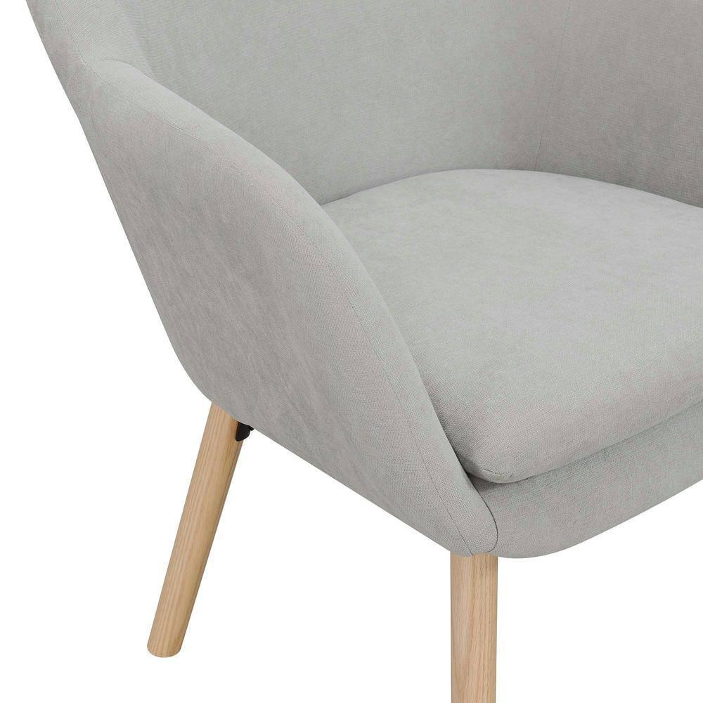 CLkPde Take a Seat Charlotte Accent Chair, 25.25" L x 26.75" W x 33.5" H, Pewter Gray Linen