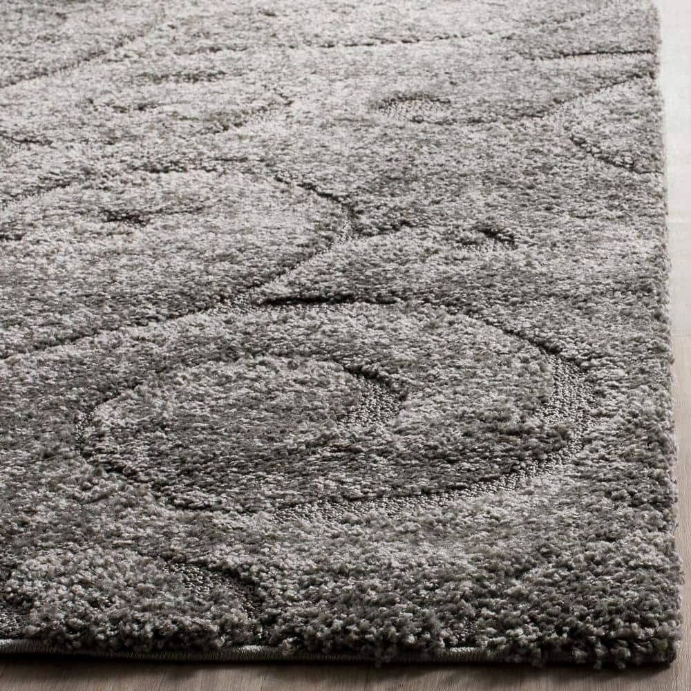 Florida Shag SG455 Power Loomed Indoor Area Rug - Grey - 5'3"x7'6" - Safavieh.