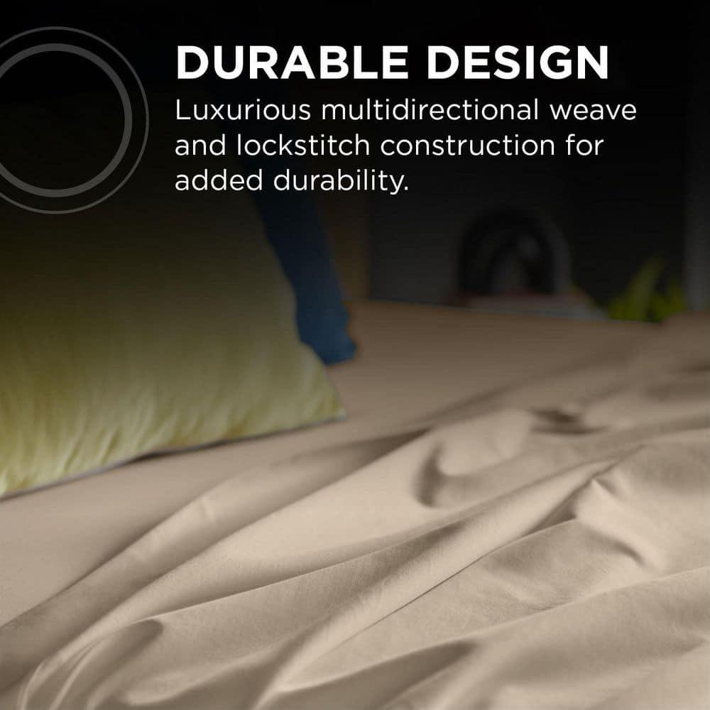 Tempur-Pedic Tempur Luxe Egyptian Cotton Sheet Set Sandstone - Twin, Adult