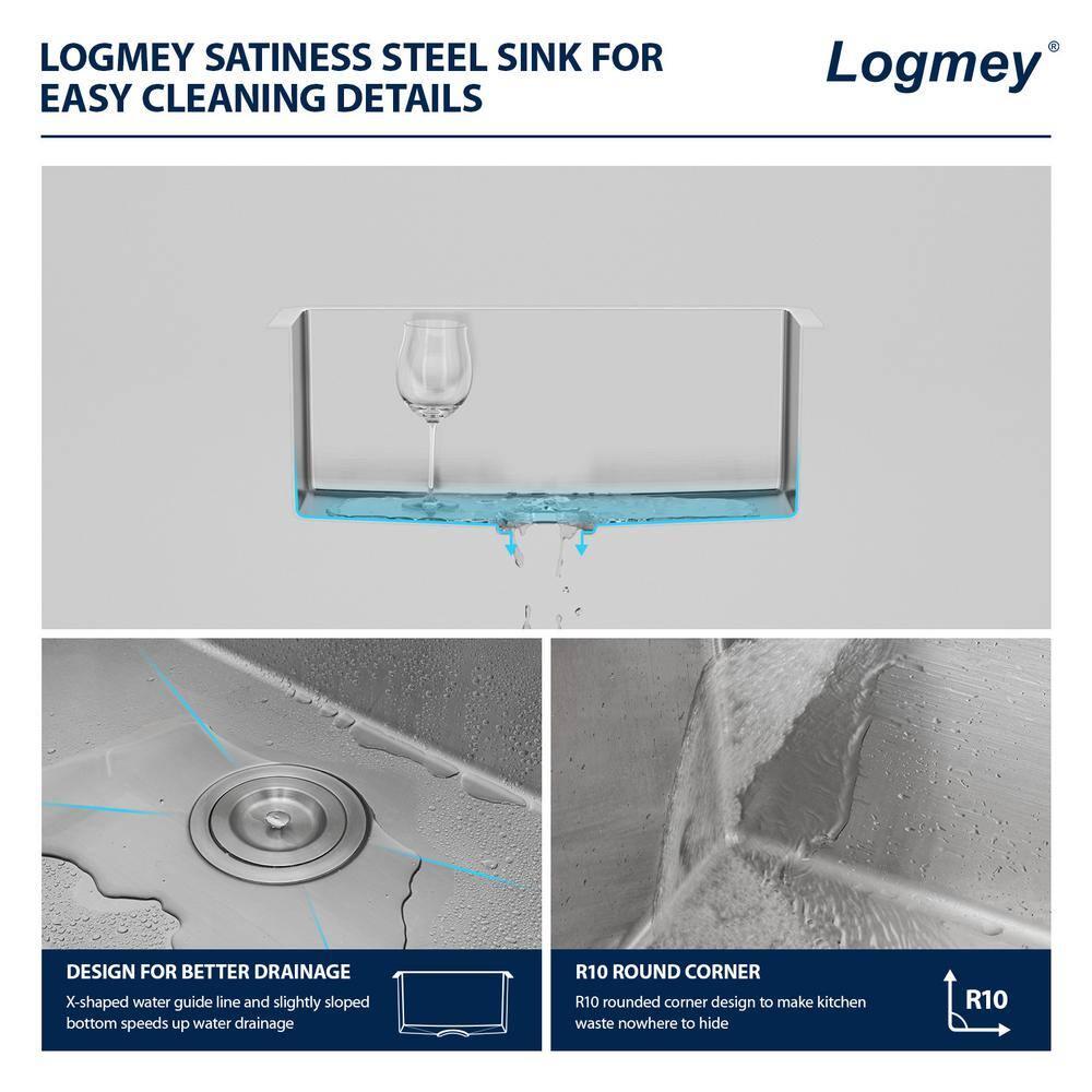 Sarlai 23 Bar Sink Stainless Steel - 23" x 18" Undermount Kitchen Sink Single Bowl 16 Gauge Stainless Steel RV Camper Wet Bar Prep Sink Basin